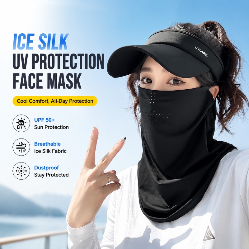 Men's Women's Ice Silk UV Prot - Sports Mask Breathable ulasan dan harga