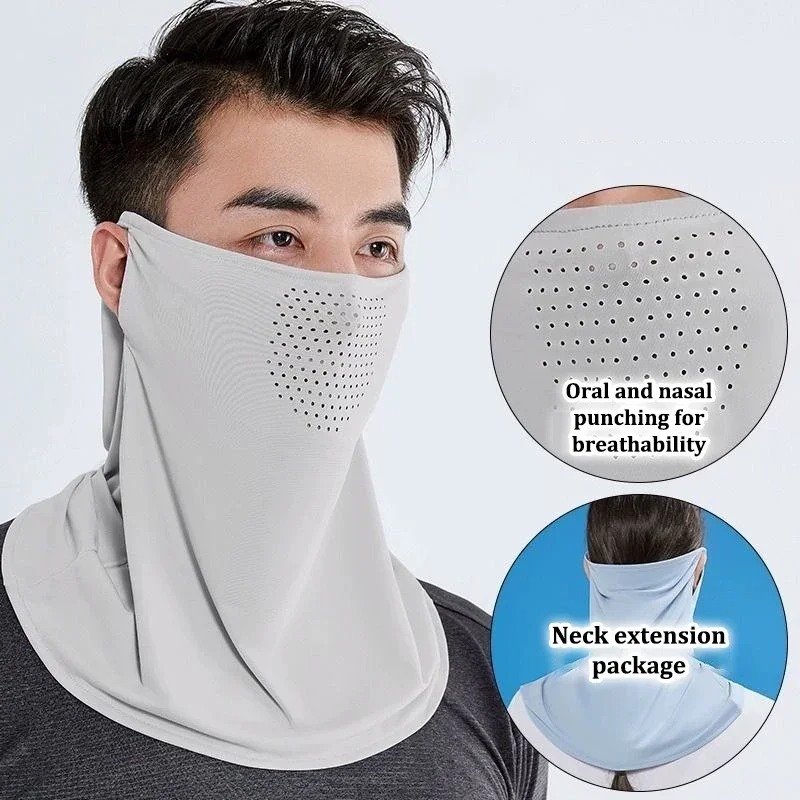 Men's Women's Ice Silk UV Prot - Sports Mask Breathable ulasan dan harga