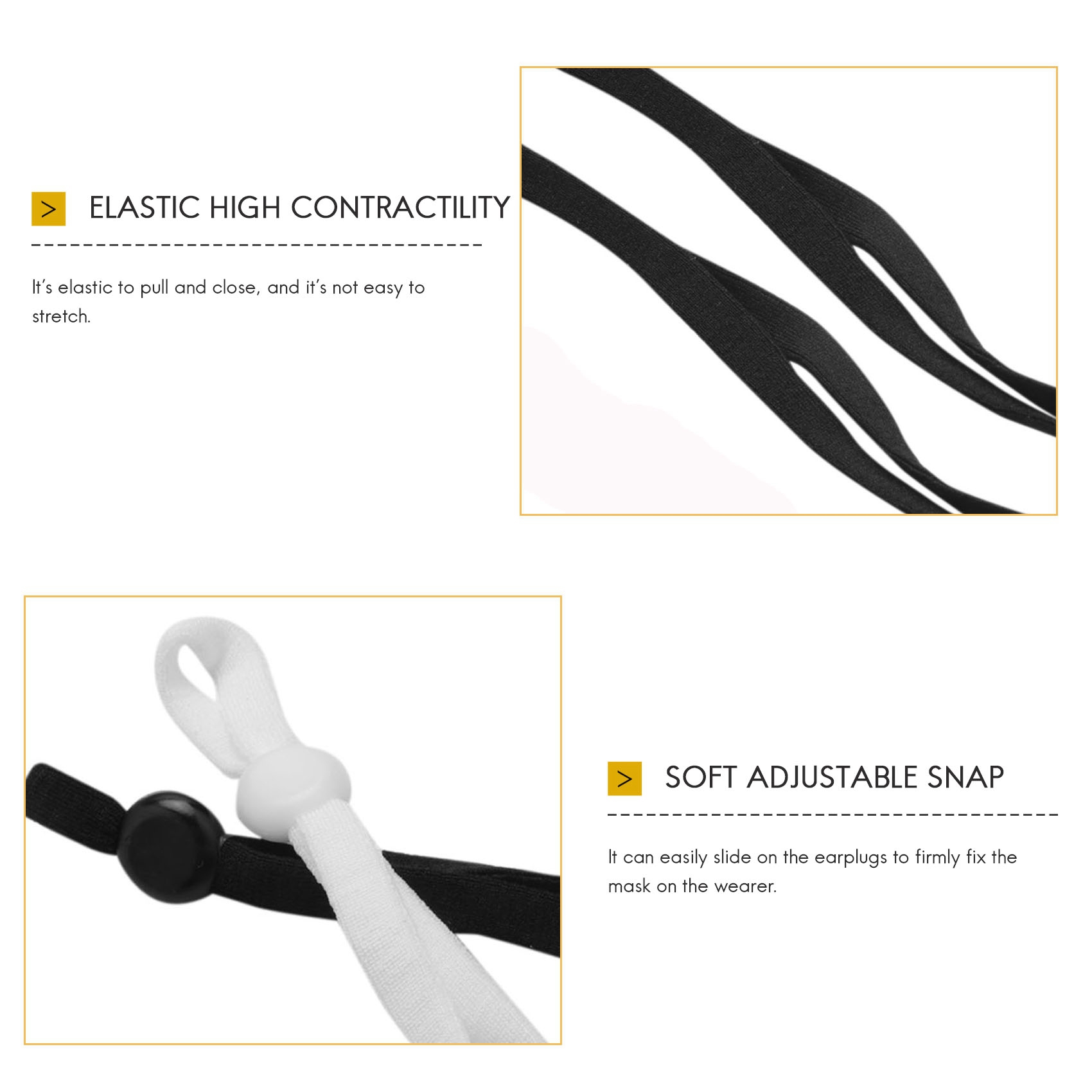 A27F-2000 Pcs Sewing Elastic B - Mask Lanyard Adjustable ulasan dan harga