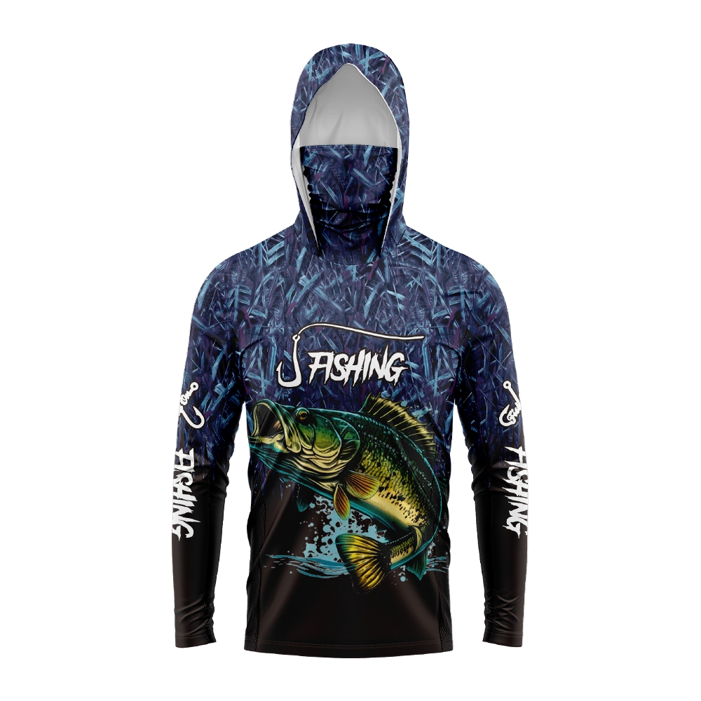 Men Bass Fish Print Fishing Ho - Sports Mask Breathable ulasan dan harga