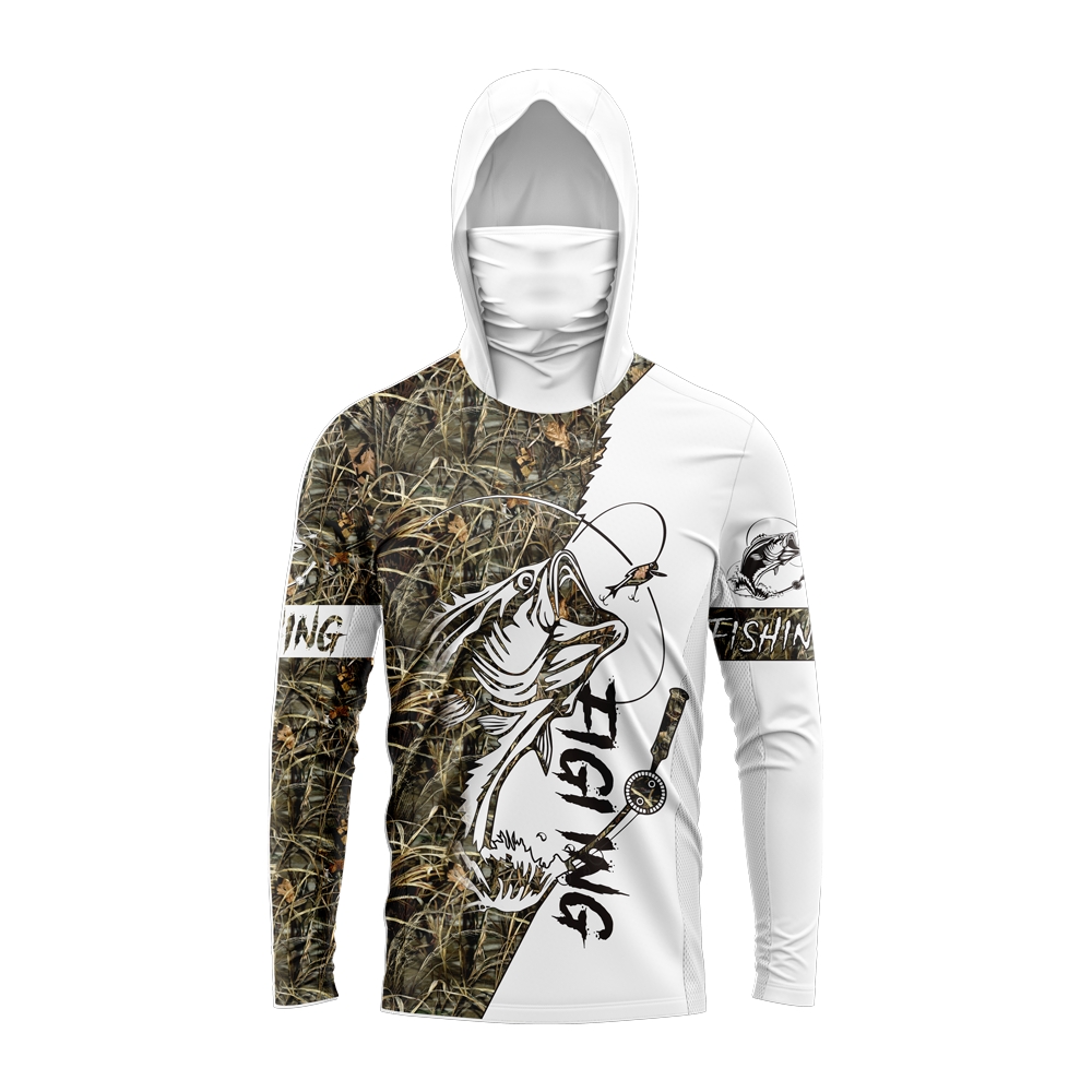 Men Bass Fish Print Fishing Ho - Sports Mask Breathable ulasan dan harga