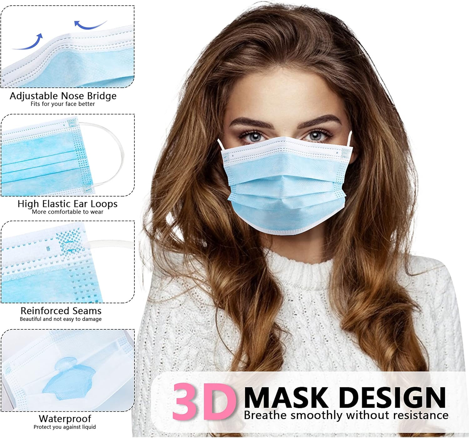 100pcs blue disposable protect - Disposable Mask Blue ulasan dan harga