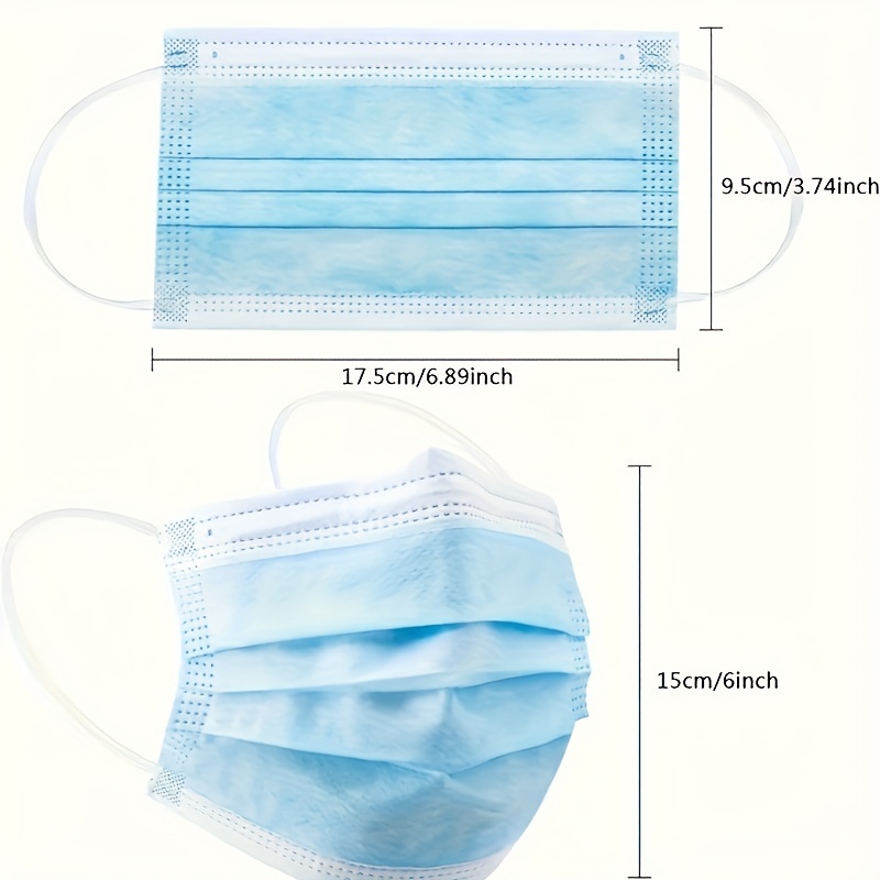 100Pcs Thick Blue Disposable P - Disposable Mask Blue ulasan dan harga