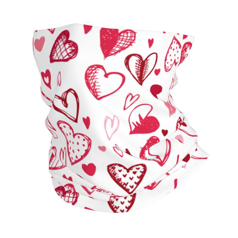 Pink Red Love Hearts Bandana N - Neck Gaiter Face Cover ulasan dan harga