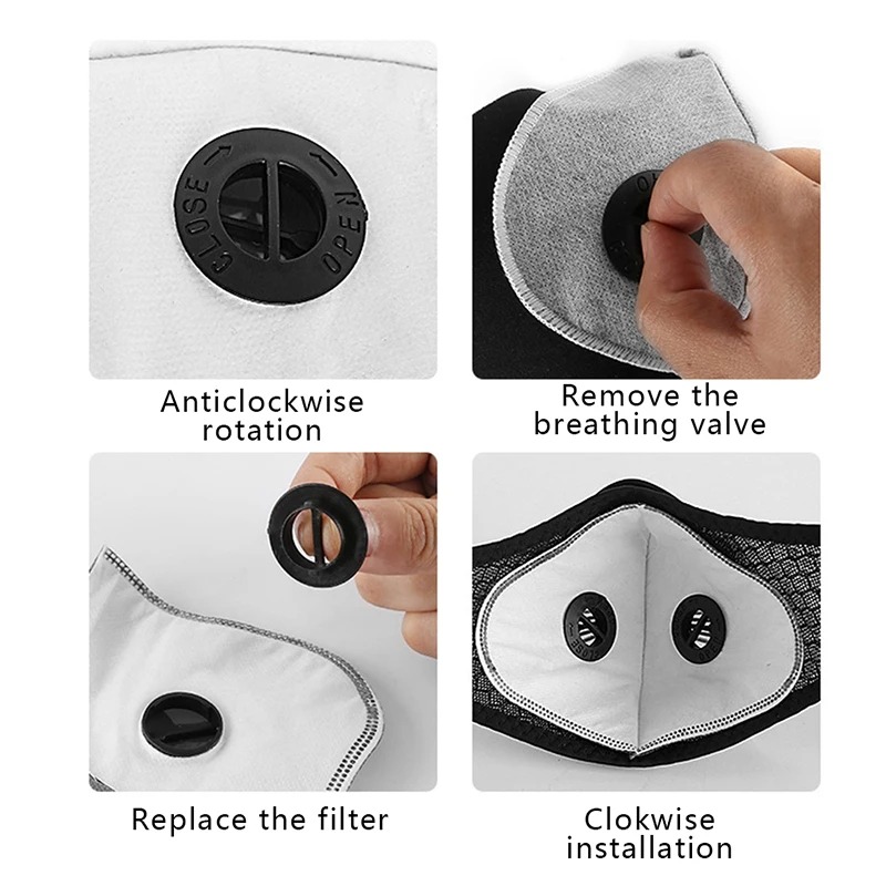 Cycling Dustproof PM2.5 Active - Dust Mask Construction ulasan dan harga