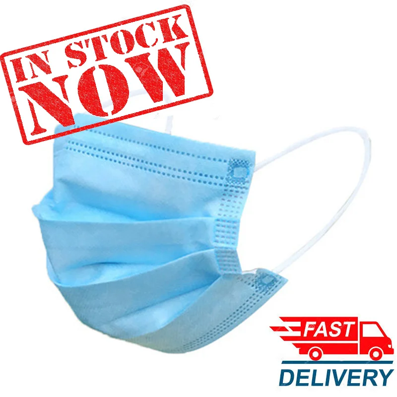 3-Layer Disposable Face Mask-A - Disposable Mask Blue ulasan dan harga